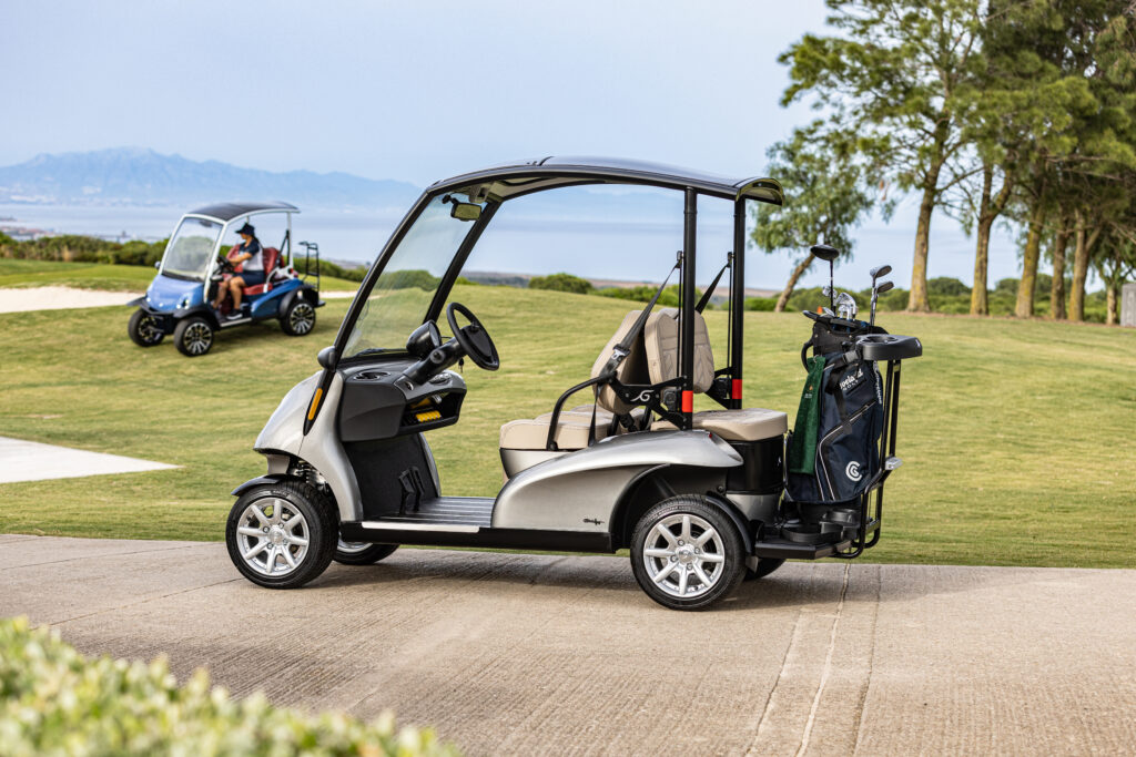 garia golf car on a golf course